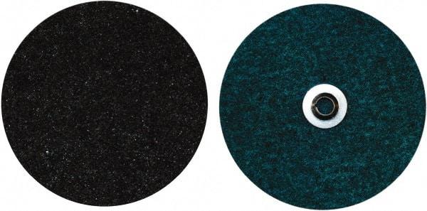 Norton - 5" Coarse Grade Aluminum Oxide Deburring Disc - 5/8-11 Threaded Center Hole, Quick Change Connection, Blue, 10,000 Max RPM - Apex Tool & Supply