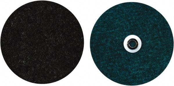 Norton - 4-1/2" Coarse Grade Aluminum Oxide Deburring Disc - 5/8-11 Threaded Center Hole, Quick Change Connection, Blue, 12,000 Max RPM - Apex Tool & Supply