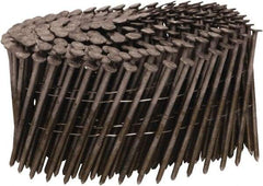 Stanley Bostitch - 13 Gauge 0.09" Shank Diam 2-1/2" Long Framing Nails for Power Nailers - Steel, Stainless Steel Finish, Ring Shank, Coil Wire Collation, Round Head, Blunt Diamond Point - Apex Tool & Supply