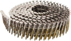 Stanley Bostitch - 13 Gauge 0.09" Shank Diam 1-1/4" Long Framing Nails for Power Nailers - Steel, Stainless Steel Finish, Ring Shank, Coil Wire Collation, Round Head, Blunt Diamond Point - Apex Tool & Supply