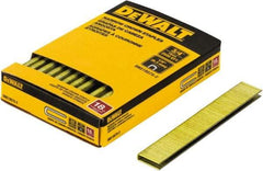 DeWALT - 3/4" Long x 1/4" Wide, 18 Gauge Crowned Construction Staple - Steel, Copper Finish, Chisel Point - Apex Tool & Supply