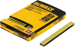 DeWALT - 1/2" Long x 1/4" Wide, 18 Gauge Crowned Construction Staple - Steel, Copper Finish, Chisel Point - Apex Tool & Supply