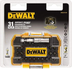 DeWALT - 31 Piece, Impact Ready Accessory Set - 1/4" Drive, Phillips, Slotted, Torx, Hex Point - Apex Tool & Supply