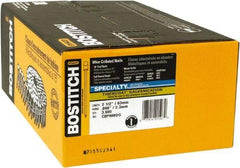 Stanley Bostitch - 13 Gauge 2-1/2" Long Siding Nails for Power Nailers - Steel, Galvanized Finish, Smooth Shank, Coil Wire Collation, Round Head, Blunt Diamond Point - Apex Tool & Supply