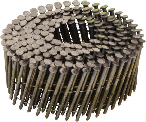 Stanley Bostitch - 13 Gauge 1-3/4" Long Siding Nails for Power Nailers - Steel, Stainless Steel Finish, Ring Shank, Coil Wire Collation, Round Head, Blunt Diamond Point - Apex Tool & Supply