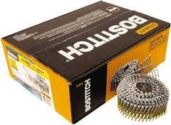 Stanley Bostitch - 14 Gauge 1-3/4" Long Siding Nails for Power Nailers - Steel, Galvanized Finish, Ring Shank, Coil Wire Collation, Round Head, Blunt Diamond Point - Apex Tool & Supply