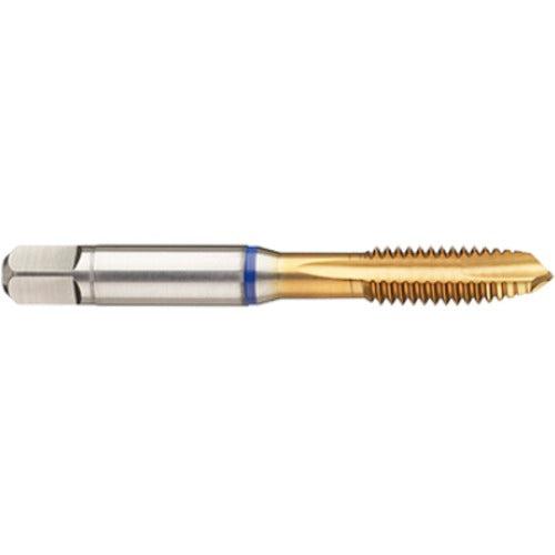 M5 x .80 3FL 6H PM Cobalt Spiral Point Plug Blue Ring Tap-TiN - Apex Tool & Supply