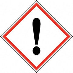 NMC - Hazardous Materials Label, Header: Harmful Irritant Warning - Legend: GHS - Graphic, English, Black & Red, 2" Long x 2" High, No Coating - Apex Tool & Supply