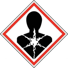 NMC - Hazardous Materials Label, Header: Health Hazard - Legend: GHS - Graphic, English, Black & Red, 2" Long x 2" High, No Coating - Apex Tool & Supply