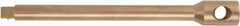 Ampco - 1/4" Drive Nonsparking Socket Extension Bar - 2" OAL, Uncoated Finish - Apex Tool & Supply