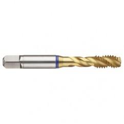 M8x1.25 6H 3-Flute PM Cobalt Blue Ring Semi-Bottoming 40 degree Spiral Flute Tap-TiN - Apex Tool & Supply