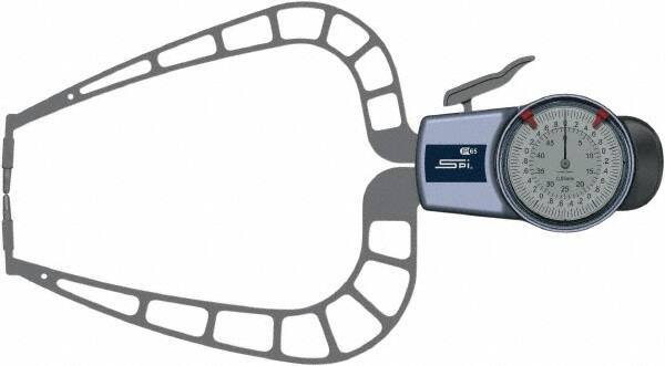 SPI - Outside Dial Caliper Gages Minimum Measurement (mm): 0.00 Maximum Measurement (mm): 50.00 - Apex Tool & Supply