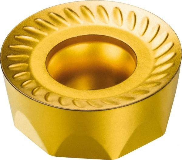 Sandvik Coromant - RCKT190600 MM Grade 2040 Carbide Milling Insert - TiCN/Al2O3/TiN Finish, 1/4" Thick, 3/4" Inscribed Circle, 3/8" Corner Radius - Apex Tool & Supply