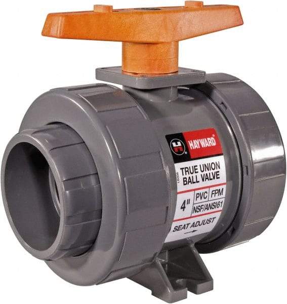 Hayward - 3" Pipe, Full Port, PVC Full Port Ball Valve - Bi-Directional, Socket Ends, Tee Handle, 225 WOG - Apex Tool & Supply