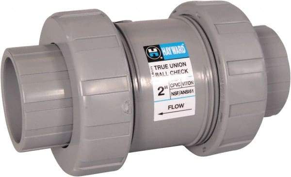 Hayward - 4" Pipe, PVC True Union Design Ball Valve - Inline - One Way Flow, Socket Ends, 150 WOG - Apex Tool & Supply