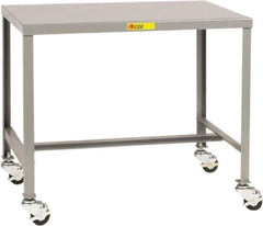 Little Giant - 48 Wide x 24" Deep x 30" High, Steel Heavy-Duty Machine Table - Fixed Legs, Gray - Apex Tool & Supply