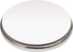Mag-Mate - 1-1/2" Diam x 1/8" High Neodymium Rare Earth Magnet - 77 Lb Max Capacity, 180°F Max, Nickel Plated - Apex Tool & Supply