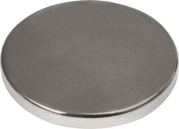 Mag-Mate - 1" Diam x 1/8" High Neodymium Rare Earth Magnet - 37.3 Lb Max Capacity, 180°F Max, Nickel Plated - Apex Tool & Supply