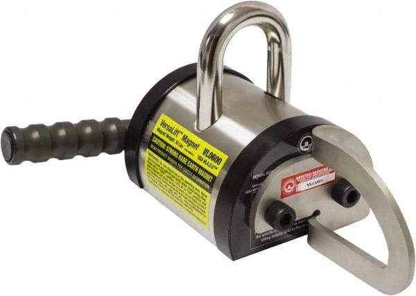 Mag-Mate - 600 Lb Load Capacity, Permanent Neo-Lift Magnet - 6-1/2" High x 5" Wide, 2 Poles - Apex Tool & Supply