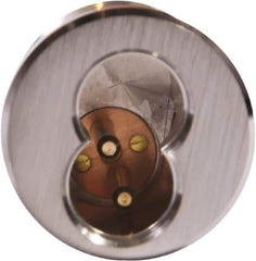 Arrow Lock - 7 Piece Less Cylinder Rim Cylinder - Satin Chrome Coated, Brass - Apex Tool & Supply