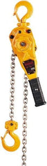 Harrington Hoist - 2,000 Lb Lifting Capacity, 15' Lift Height, Lever Hoist - Made from Chain, 72 Lb Avg Pull to Lift Rated Load, 1 Chain - Apex Tool & Supply
