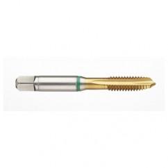 41168 2B -Flute Cobalt Green Ring Spiral Point Plug Tap-TiN - Apex Tool & Supply