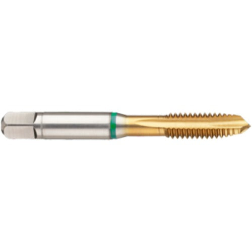 ‎12-24 3FL 2B Cobalt Spiral Point Plug Green Ring Tap-TiN - Apex Tool & Supply