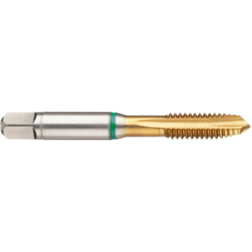 ‎8-36 3FL 2B Cobalt Spiral Point Plug Green Ring Tap-TiN - Apex Tool & Supply