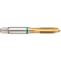 ‎8-36 3FL 2B Cobalt Spiral Point Plug Green Ring Tap-TiN - Apex Tool & Supply