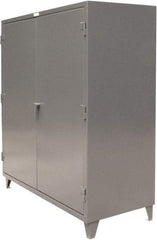Strong Hold - 4 Shelf Locking Storage Cabinet - Steel, 72" Wide x 30" Deep x 78" High, Dark Gray - Apex Tool & Supply