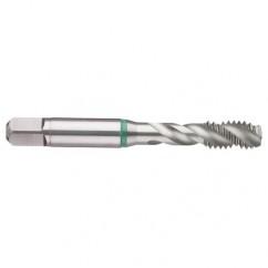 1/2-13 2B 3-Flute Cobalt Green Ring Semi-Bottoming 40 degree Spiral Flute Tap-Bright - Apex Tool & Supply