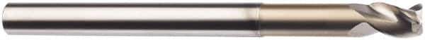 SGS - 3/4", 1" LOC, 3/4" Shank Diam, 6" OAL, 3 Flute, Solid Carbide Square End Mill - Single End, TiB2 Finish, Spiral Flute, 38° Helix, Centercutting, Right Hand Cut, Right Hand Flute, Series 43 - Apex Tool & Supply