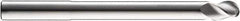 SGS - 1/2" Diam, 5/8" LOC, 3 Flute Solid Carbide Ball End Mill - Uncoated, Single End, 5" OAL, 1/2" Shank Diam, Spiral Flute - Apex Tool & Supply