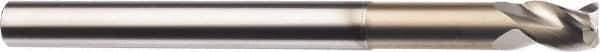 SGS - 1", 3 Flute, Single End, Solid Carbide, 0.19" Corner Radius End Mill - 5" OAL, 38° Helix, Right Hand Flute, 1-1/4" LOC, Right Hand Cut, 2-5/8" Extended Reach - Apex Tool & Supply