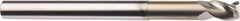 SGS - 1", 3 Flute, Single End, Solid Carbide, 0.19" Corner Radius End Mill - 5" OAL, 38° Helix, Right Hand Flute, 1-1/4" LOC, Right Hand Cut, 2-5/8" Extended Reach - Apex Tool & Supply