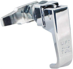 Made in USA - 2-1/4" Long x 3/4" Wide x 2.78" High, Lift & Turn Compression Latch - Zinc Plated Steel, with Polished Chrome Finish - Apex Tool & Supply