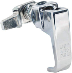 Made in USA - 2-1/4" Long x 3/4" Wide x 2.78" High, Lift & Turn Compression Latch - Zinc Plated Steel, with Polished Chrome Finish - Apex Tool & Supply