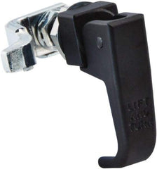 Made in USA - 2-1/4" Long x 3/4" Wide x 2.78" High, Lift & Turn Compression Latch - Zinc Plated Steel, with Black Powder Coat Finish - Apex Tool & Supply