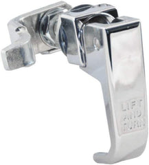 Made in USA - 2-1/4" Long x 3/4" Wide x 2.78" High, Lift & Turn Compression Latch - Zinc Plated Steel, with Polished Chrome Finish - Apex Tool & Supply