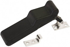Made in USA - 3.83" Long x 1-1/4" Wide x 0.77" High, Draw Latch - Rubber, with Black Finish - Apex Tool & Supply