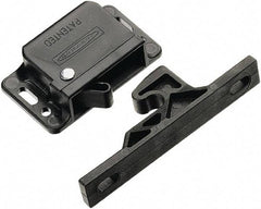 Made in USA - 2.83" Long x 0.67" Wide x 1.05" High, Grabber Catch Latch - Plastic, with Black Finish - Apex Tool & Supply