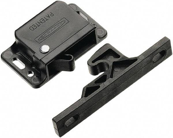 Made in USA - 2.83" Long x 0.67" Wide x 1.05" High, Grabber Catch Latch - Plastic, with Black Finish - Apex Tool & Supply