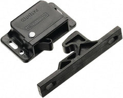Made in USA - 2.83" Long x 0.67" Wide x 1.05" High, Grabber Catch Latch - Plastic, with Black Finish - Apex Tool & Supply
