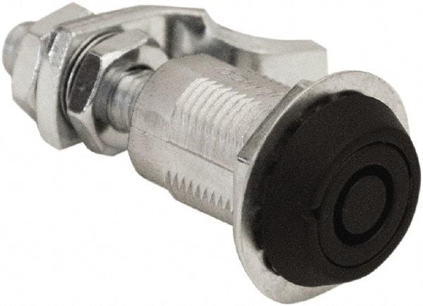 Made in USA - 2.77" Long x 1.13" Wide x 1/4" High, Compression Latch - Zinc Plated Steel, with Black Powder Coat Finish - Apex Tool & Supply