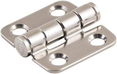 Made in USA - 1-1/2" Long x 1-1/2" Wide, Cabinet Hinge - 316 Stainless Steel, High Gloss Finish - Apex Tool & Supply