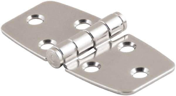 Made in USA - 2.44" Long x 3.07" Wide, Cabinet Hinge - 316 Stainless Steel, High Gloss Finish - Apex Tool & Supply