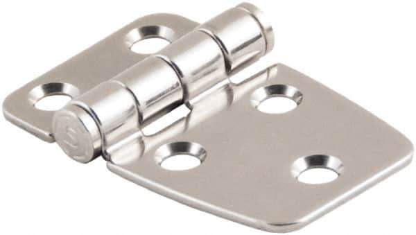 Made in USA - 1.73" Long x 2.28" Wide, Cabinet Hinge - 316 Stainless Steel, High Gloss Finish - Apex Tool & Supply
