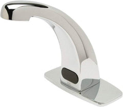 Zurn - Chrome Plated Electronic Internal Temperature Control Mixer Sensor Faucet - Powered by 4 AA Batteries, Standard Spout, Single Hole Mounting Centers - Apex Tool & Supply