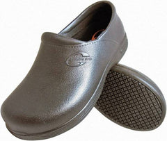 Genuine Grip - Women's Medium Width Plain Work Shoe - Black, EVA Upper, Rubber Outsole, 4" High, Dielectric, Non-Slip, Waterproof - Apex Tool & Supply