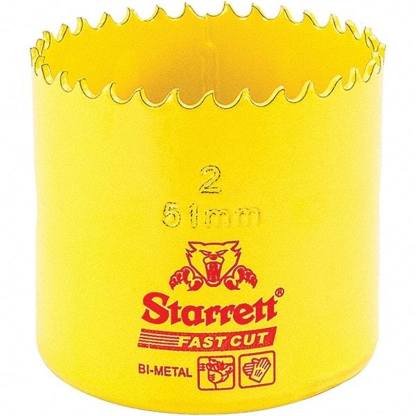 Starrett - 2" Diam, 1-5/8" Cutting Depth, Hole Saw - High Speed Steel Saw, Toothed Edge - Apex Tool & Supply